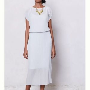 Bordeaux Accordion Midi Dress for Anthropologie